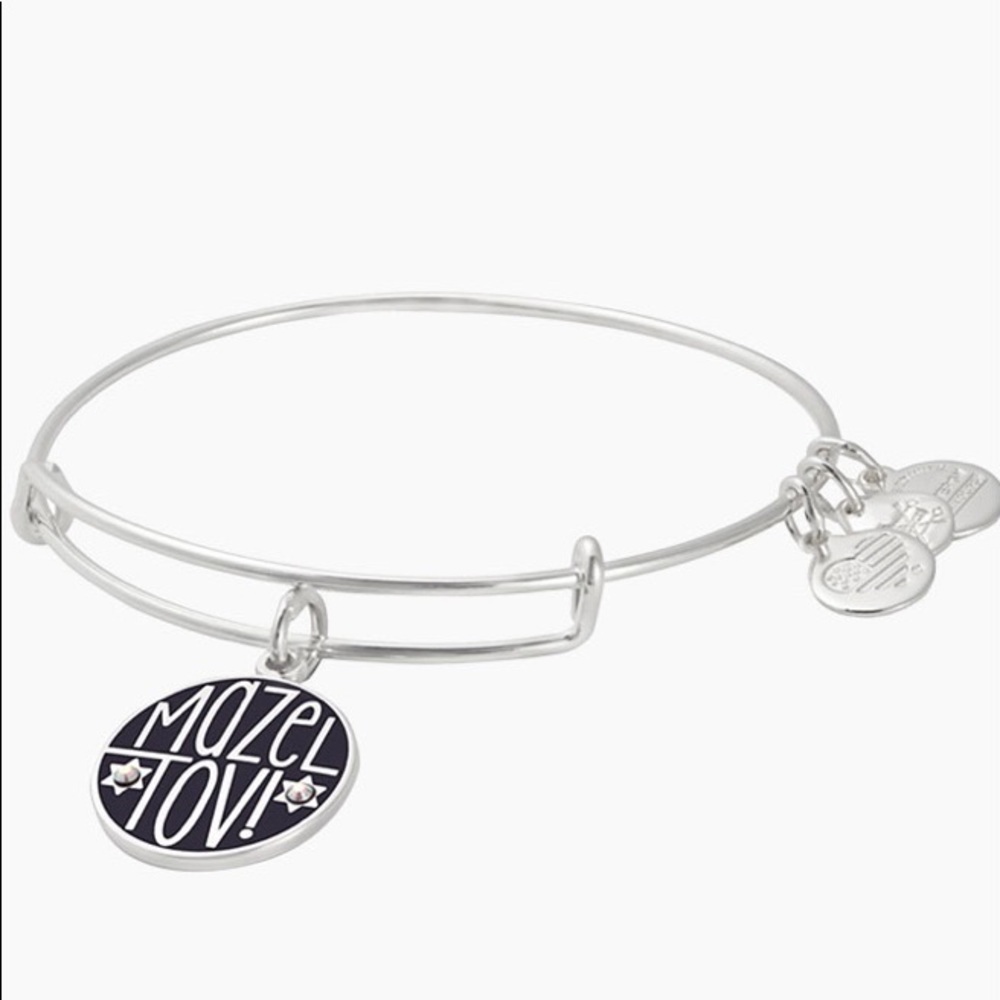 Alex an Ani mazel tov bracelet in shiny silver!